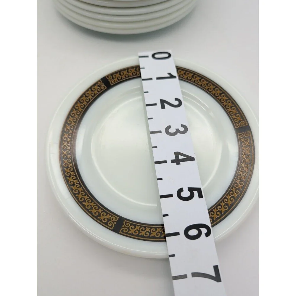 PYREX VTG 704-29 Tableware EBONY FLEUR DE LIS 6